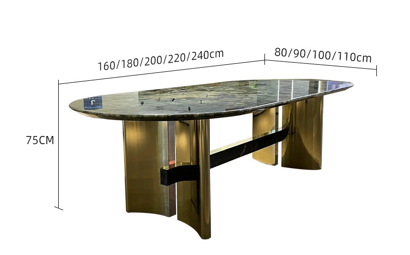 Atacado moda criativa perna de aço inoxidável mesa de jantar móveis de sala de jantar mesa de jantar de mármore mesas pedra de jade