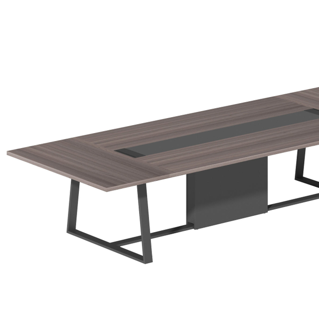 Mesa de conferência de vidro moderno conjunto de mesa de reunião de luxo design escritório de madeira longa mesa de reunião de conferência mesa de escritório